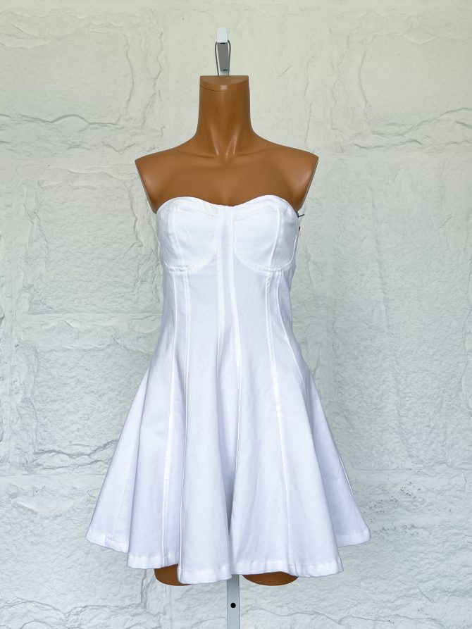 Vestido Blanco Strapple Grace
