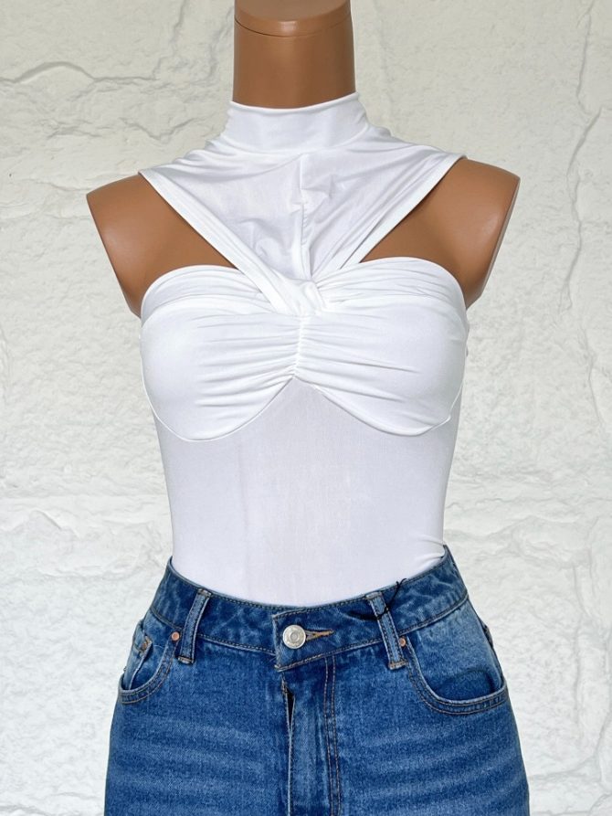 Body Blanco Cuello alto Olivia