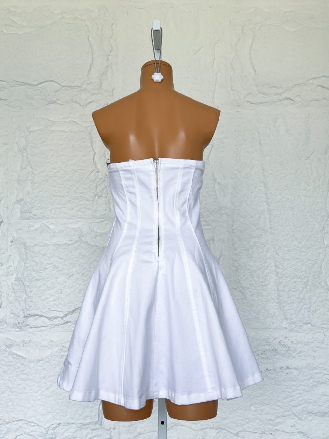 Vestido Blanco Strapple Grace