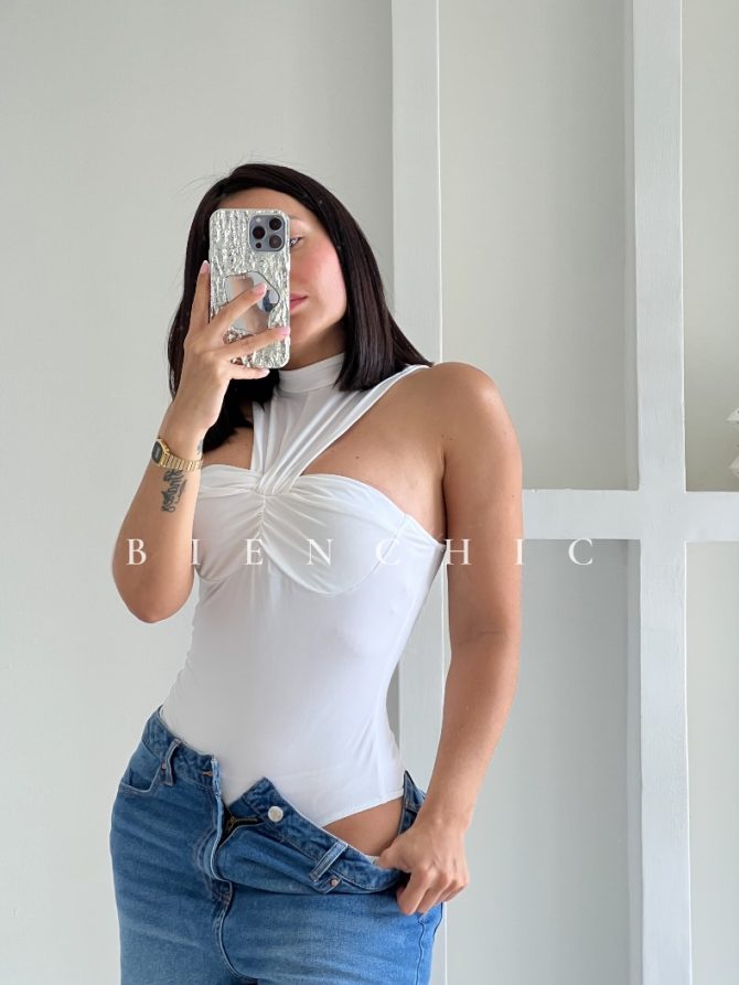 Body Blanco Cuello alto Olivia