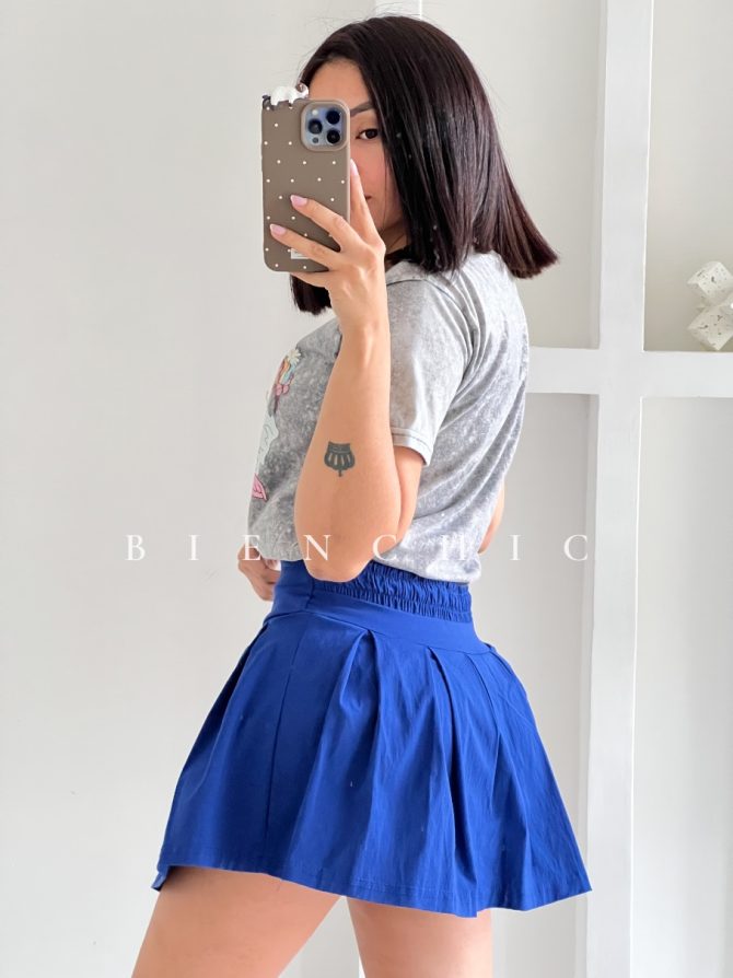 Falda Plisada Azul