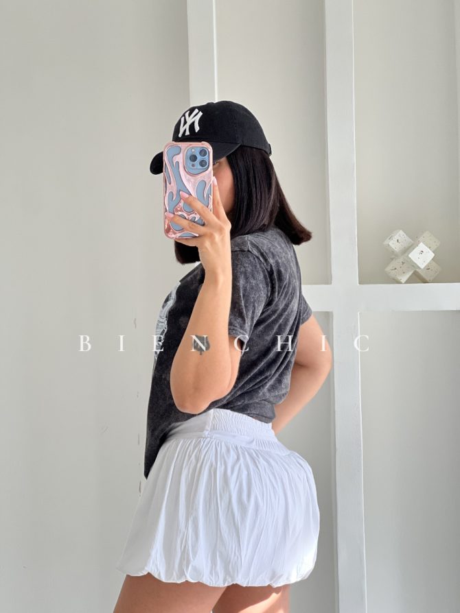 Falda Blanca Tipo Globo Carola