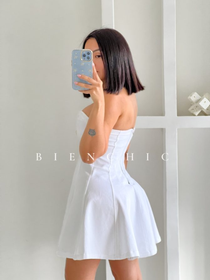 Vestido Blanco Strapple Grace