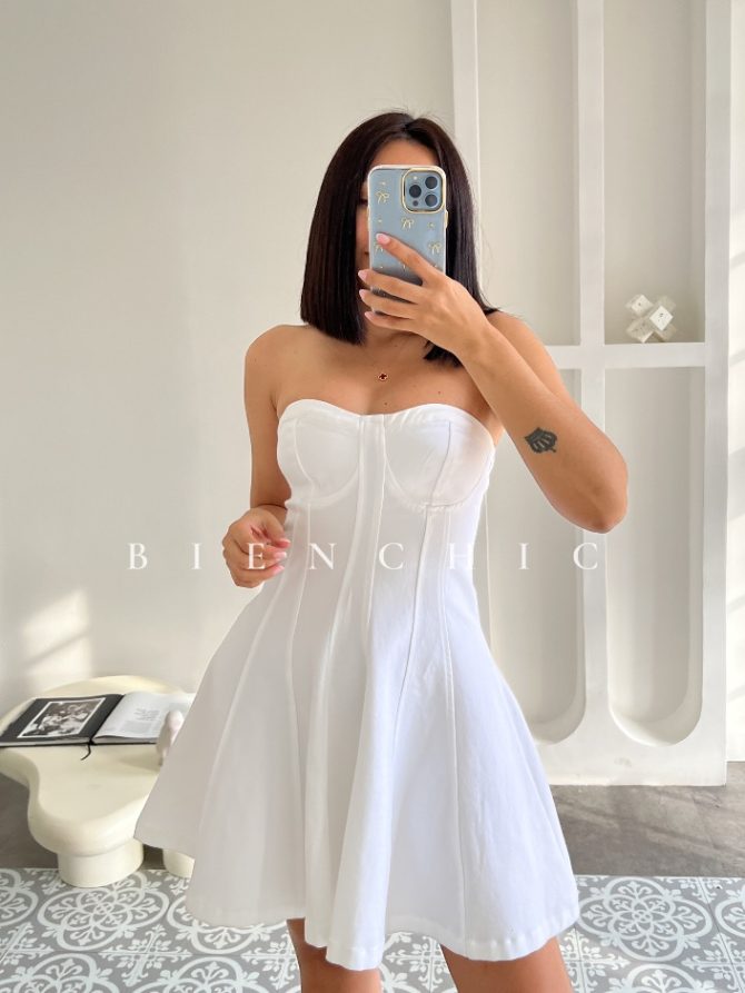 Vestido Blanco Strapple Grace
