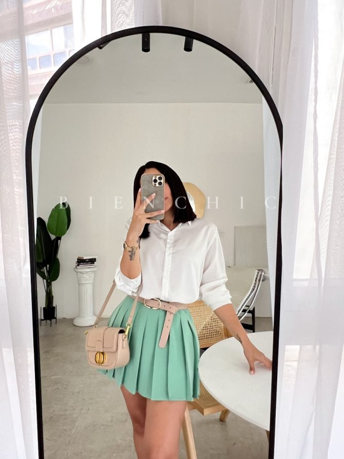 Falda Plisada Verde