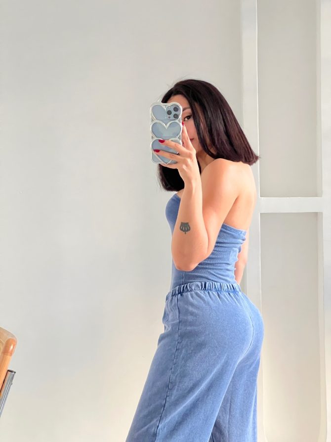 Conjunto jogger Blue acid wash laluxe