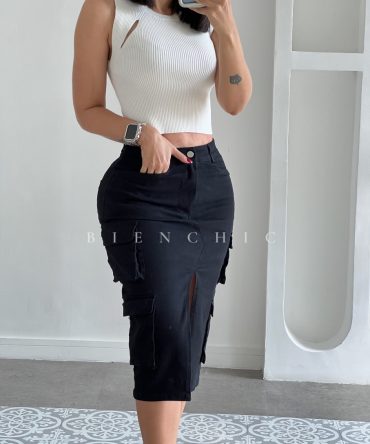 Falda midi cargo Roma