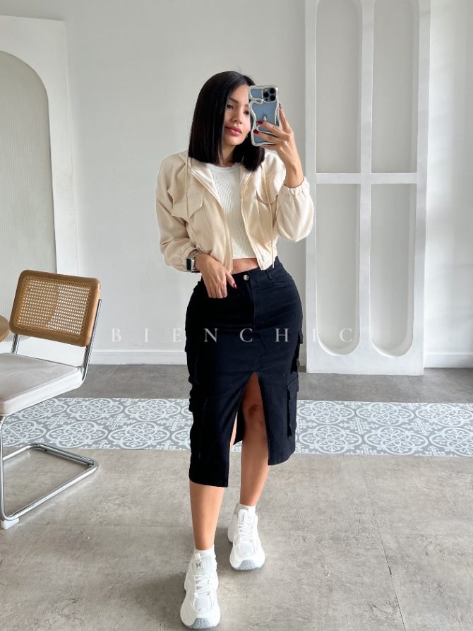 Falda midi cargo Roma