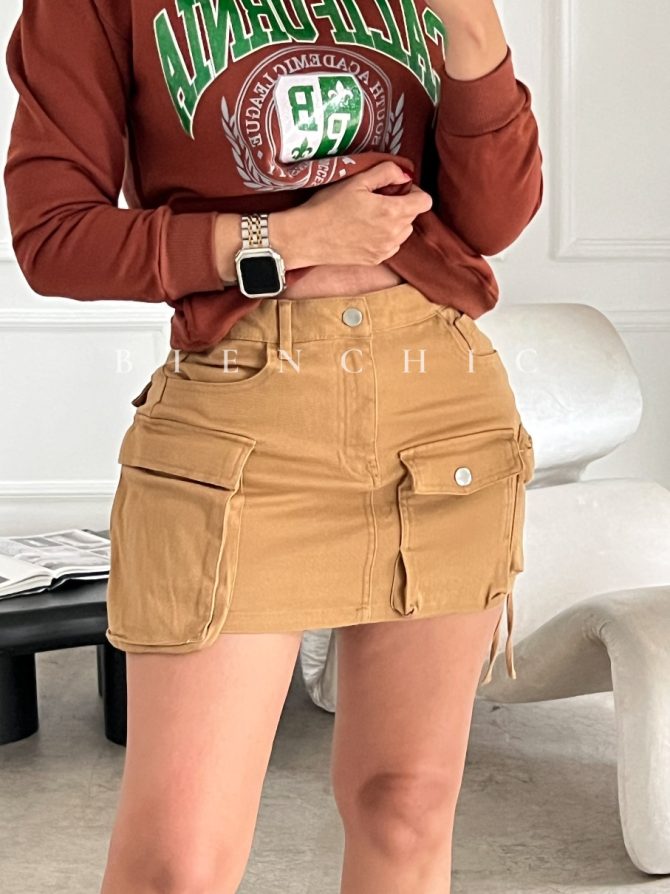 Falda Cargo Ladrillo