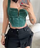 Falda Cargo Negro Diana - S