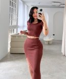 Conjunto (Set) Top y MaxiFalda Laura