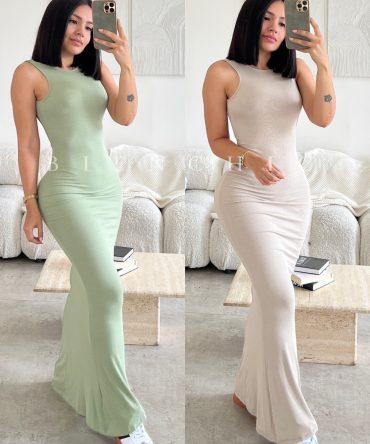 Maxi Vestido Con Abertura Tiara