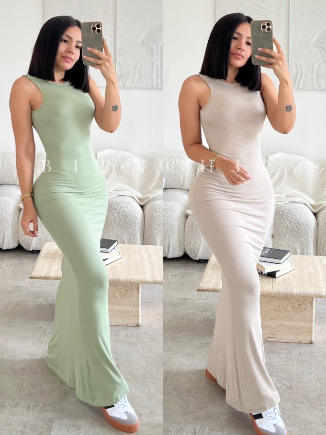 Maxi Vestido Con Abertura Tiara