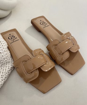 Sandalias flat Camel