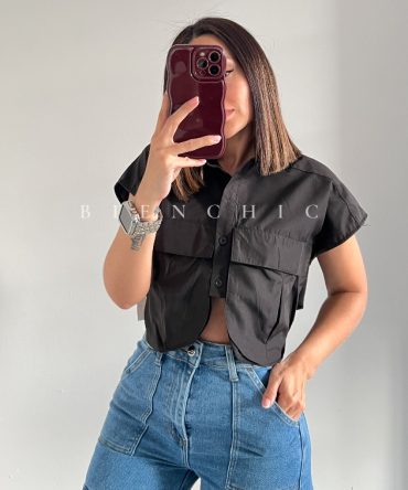 Camisa Cargo Negra Nella