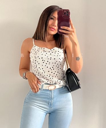 Camisa Satinada de Tiras Flavia
