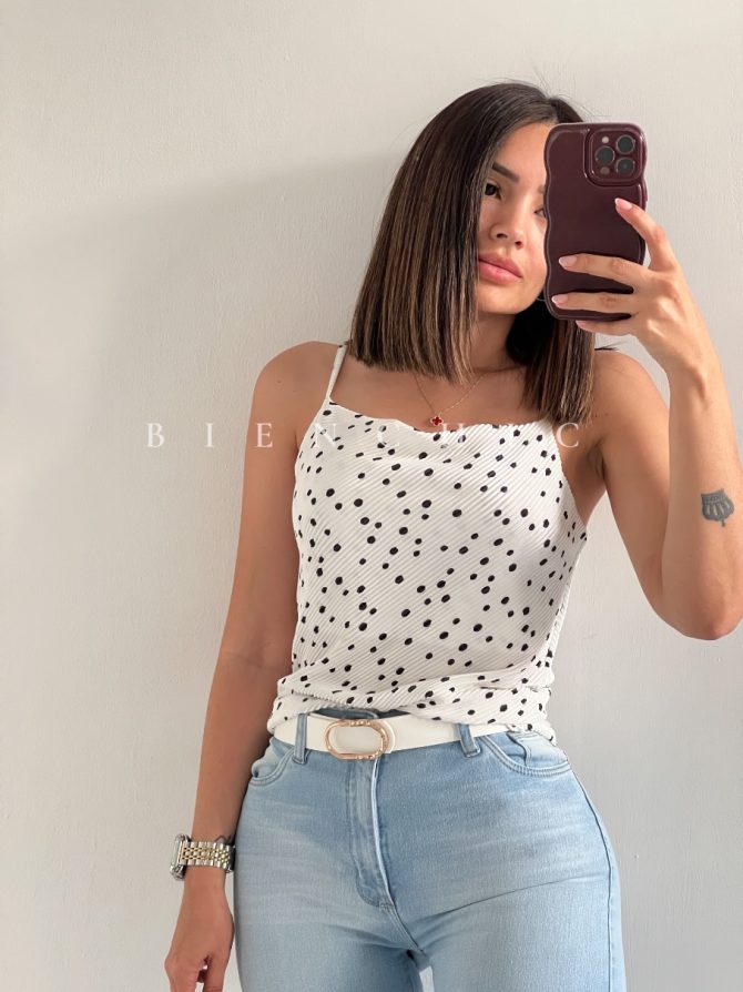 Camisa Satinada de Tiras Flavia
