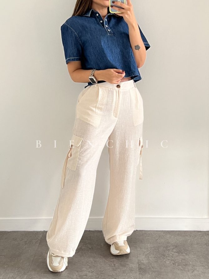 Pants de Lino Cargo Isla
