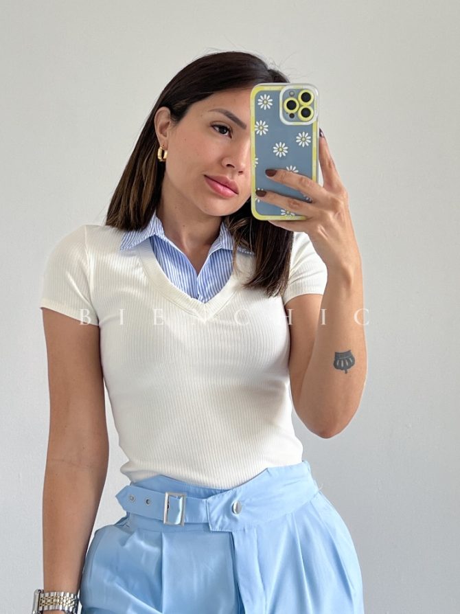 Top doble cuello Fania