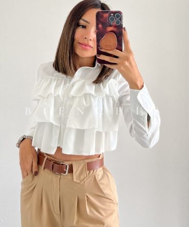 Camisa de vestir con Volados