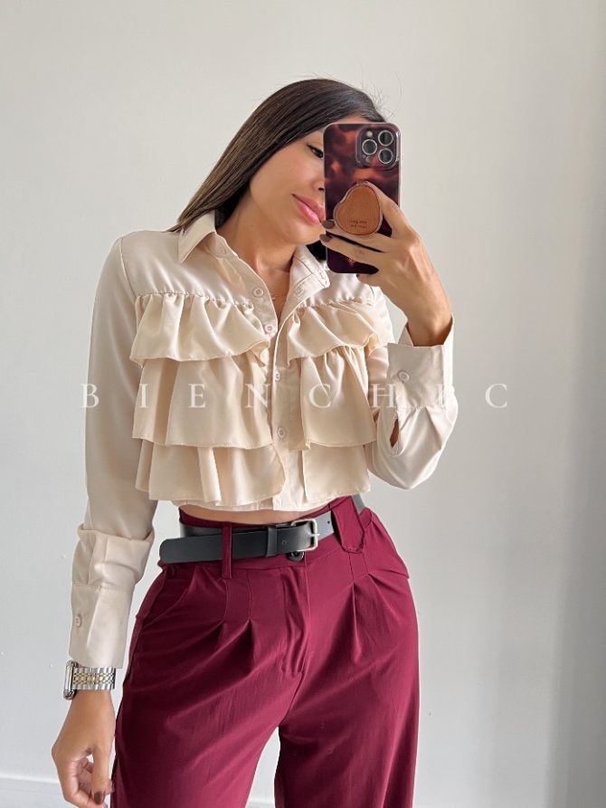 Camisa de vestir con Volados