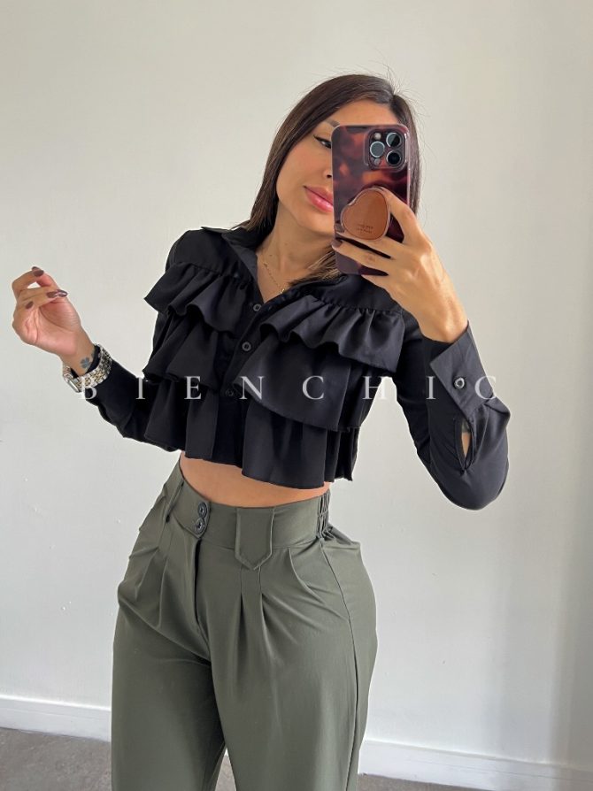 Camisa de vestir con Volados