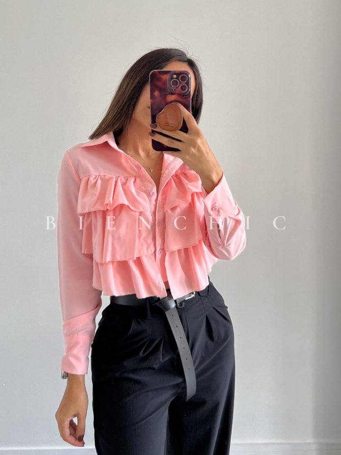 Camisa de vestir con Volados