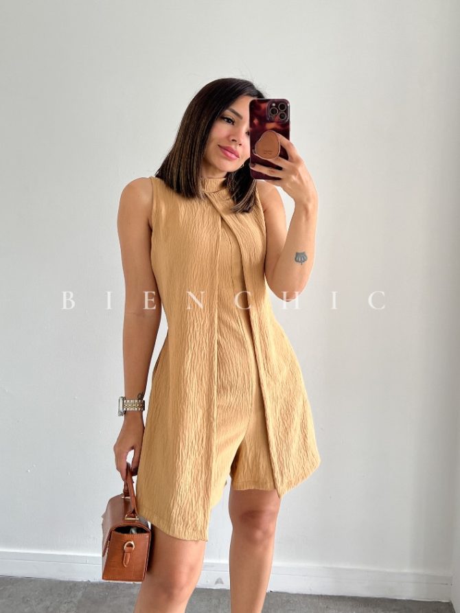 Romper braga corta Camel Luisa