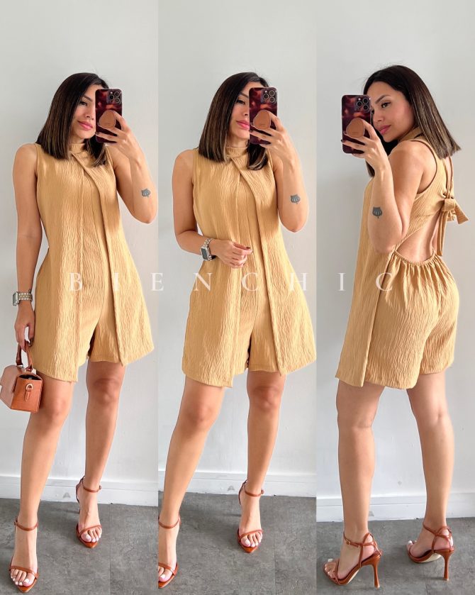 Romper braga corta Camel Luisa