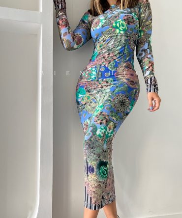 Vestido Mesh Estampado Galilea