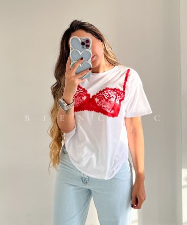 Camiseta Bra Rojo