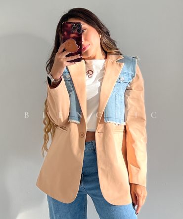 Blazer Beige chaleco Alana