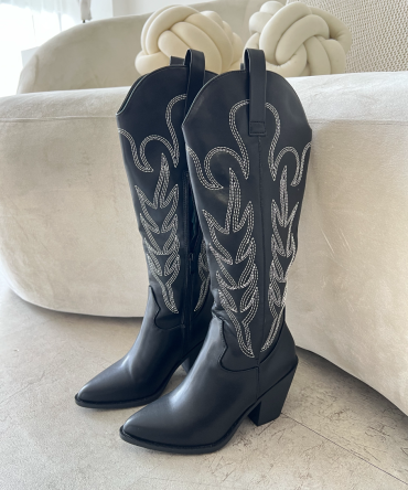 Botas Vaqueras Negra