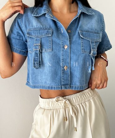 Camisa Denim cargo Sophia S77