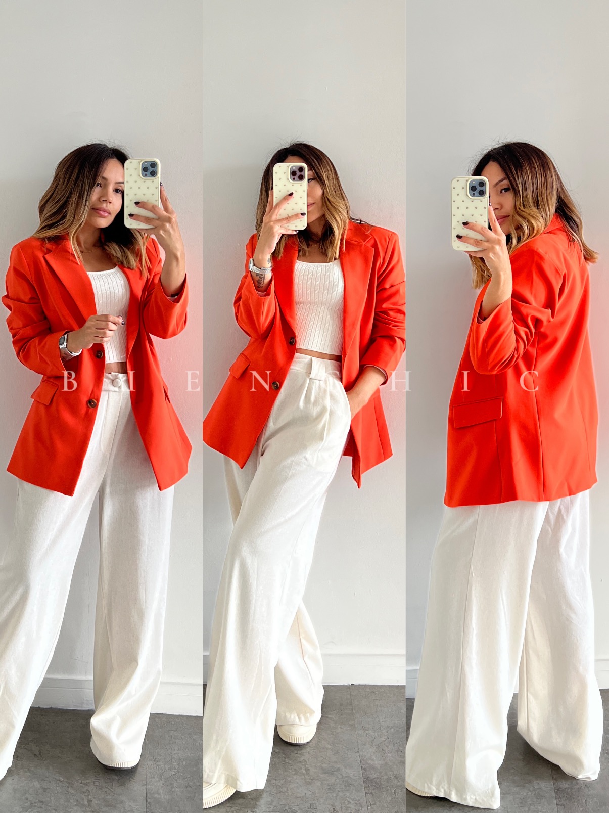 Blazer Love Naranja Amanda - Imagen 4