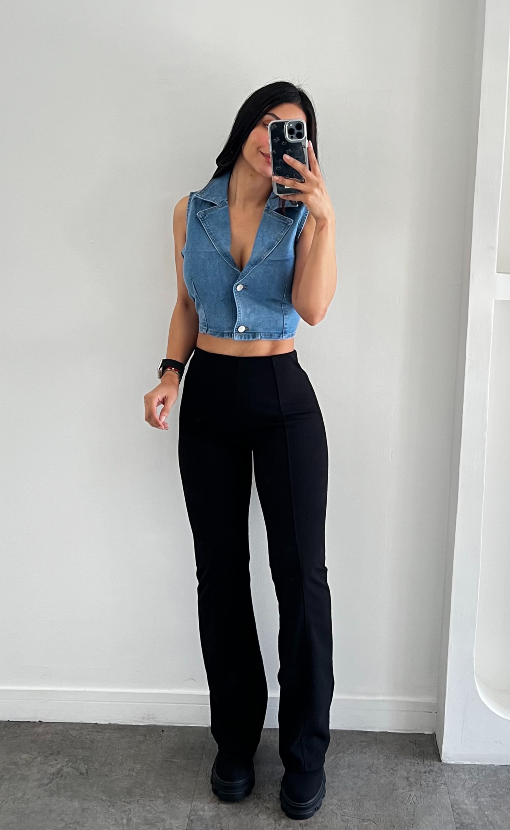 Chaleco Jean Solapa Morgan - Imagen 2