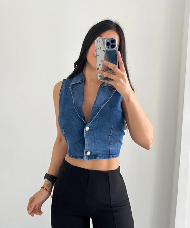 Chaleco Jean Solapa Morgan