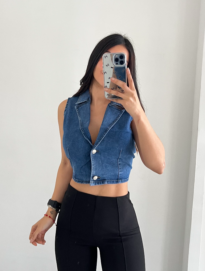 Chaleco Jean Solapa Morgan