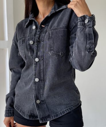 Chaqueta de Jeans Gris Alba