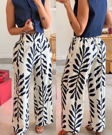 Pantalón Estampado Sarah Azul