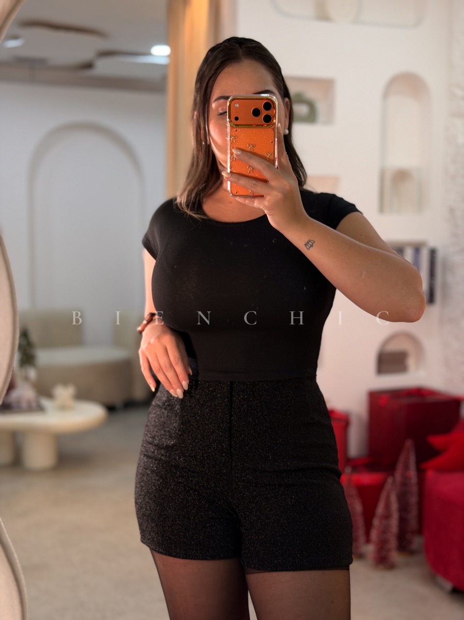 Top con Mangas Basic Negro - Imagen 4