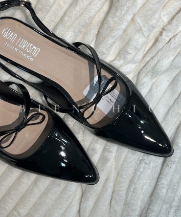 Zapatilla Patente de Stiletto Negras