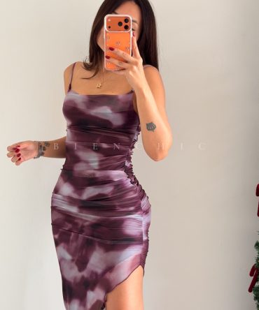 Maxi vestido Asimetrico Vino