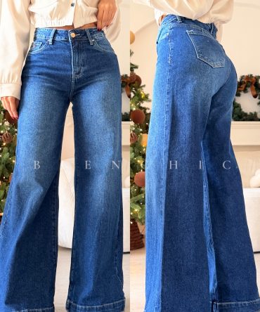 Jeans Pop palazzo ruedo grueso