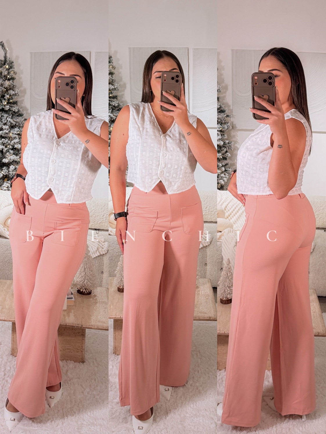 Pantalón de Vestir Rosado Alexa - Imagen 4