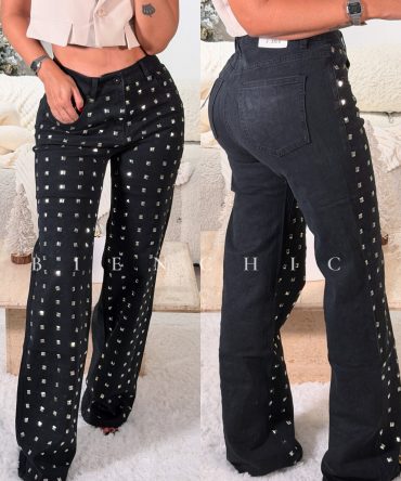 Jeans de Taches Black