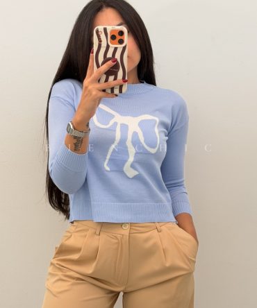 Suéter de Hilo fino Coquette Azul