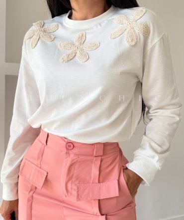 Sueter De Flores Bordado