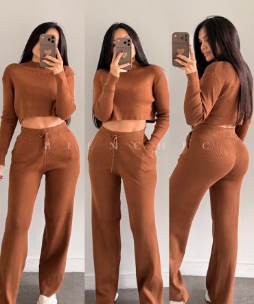 Conjunto (Set) Manga Larga Tejido