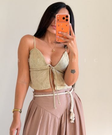 Top  Bordado Lili Verde